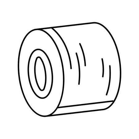 roll kinesio tape line icon vector illustrationのイラスト素材