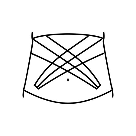 application for lymphatic drainage line icon vector illustrationのイラスト素材