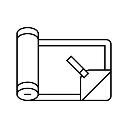 quick dry towel ultralight hiking line icon vector illustrationのイラスト素材