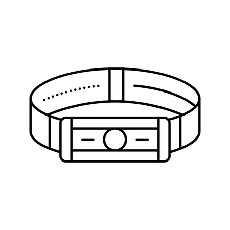 headlamp ultralight hiking line icon vector illustrationのイラスト素材