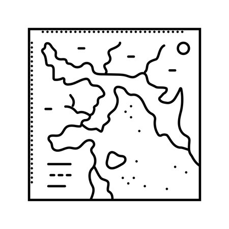 nautical chart sailing sport line icon vector illustrationのイラスト素材