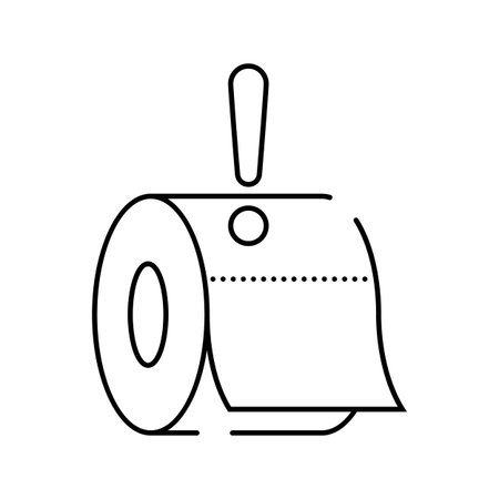 diarrhea warning line icon vector illustrationのイラスト素材