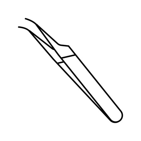 orthodontic tweezers orthodontist line icon vector illustrationのイラスト素材