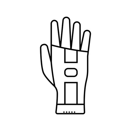 neoprene gloves water trip tourism line icon vector illustrationのイラスト素材