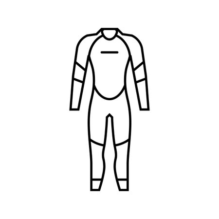 wet suit water trip tourism line icon vector illustrationのイラスト素材