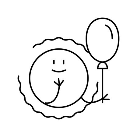 rainbow cute sun character line icon vector illustrationのイラスト素材