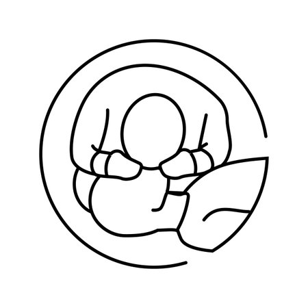 mouth to mouth cpr line icon vector illustrationのイラスト素材