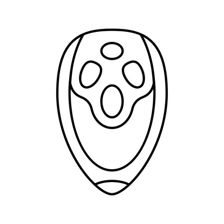 garage door remote control line icon vector illustrationのイラスト素材