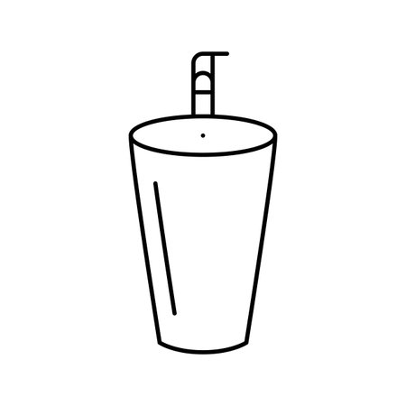 freestanding sink line icon vector illustrationのイラスト素材