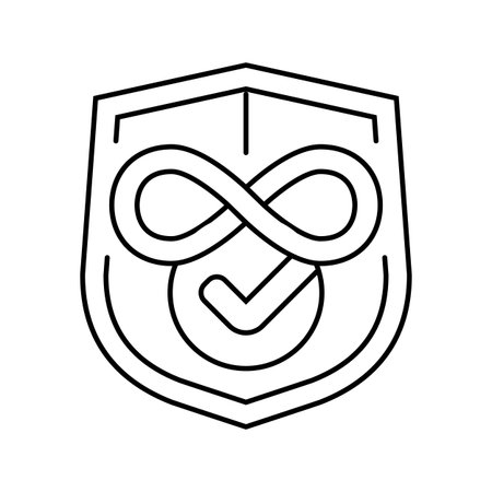 lifetime warranty line icon vector illustrationのイラスト素材
