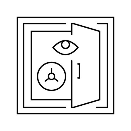 hidden storage compartment line icon vector illustrationのイラスト素材