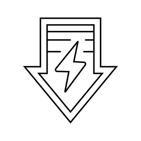 low voltage line icon vector illustrationのイラスト素材