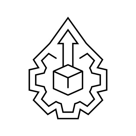 quick setup line icon vector illustrationのイラスト素材