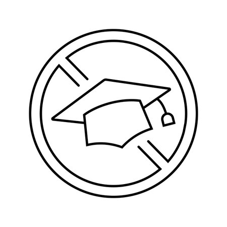 school dropout line icon vector illustrationのイラスト素材
