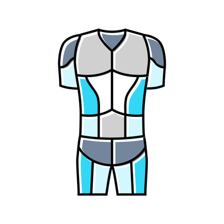 smart clothing wearable color icon vector illustrationのイラスト素材