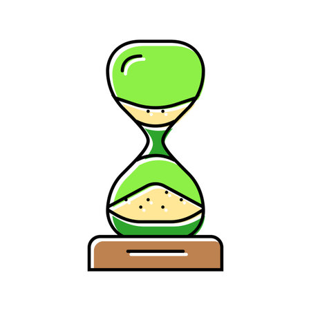 hourglass slow living color icon vector illustrationのイラスト素材