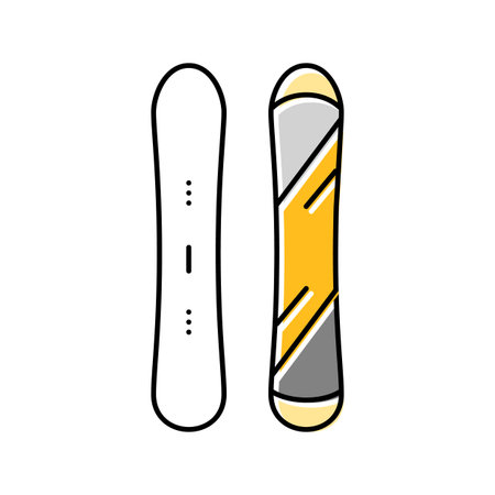 mountain snowboard color icon vector illustrationのイラスト素材