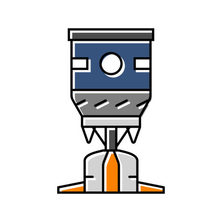 cookware gas burner stove color icon vector illustrationのイラスト素材