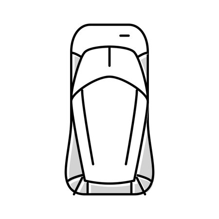 versatile hiking backpack color icon vector illustrationのイラスト素材