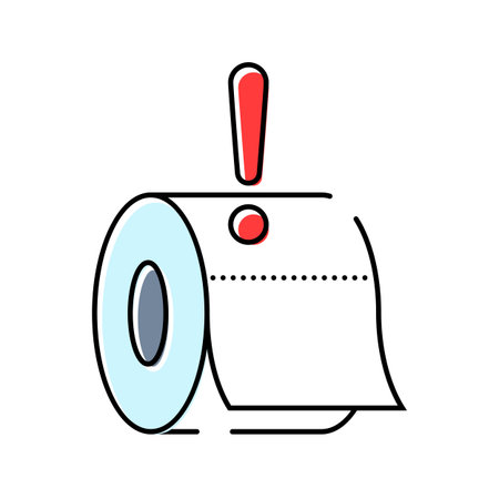 diarrhea warning color icon vector illustrationのイラスト素材
