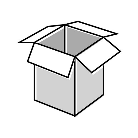 box cardboard packaging color icon vector illustrationのイラスト素材