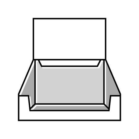display box cardboard packaging color icon vector illustrationのイラスト素材