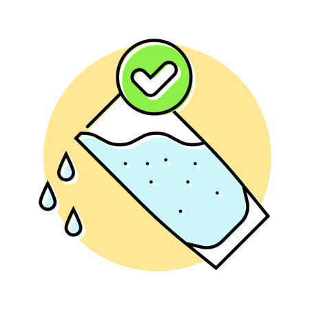 drinking plenty of water oral care color icon vector illustrationのイラスト素材