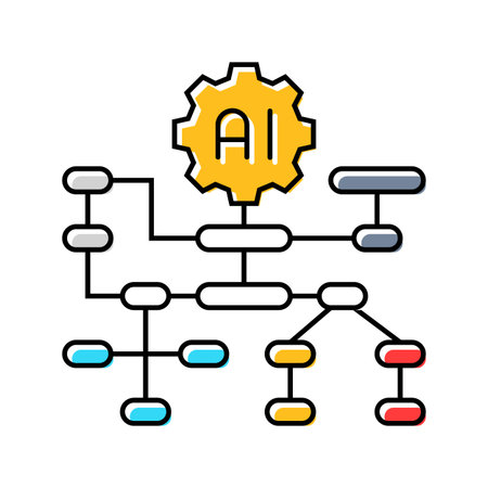 algorithm transparency color icon vector illustration