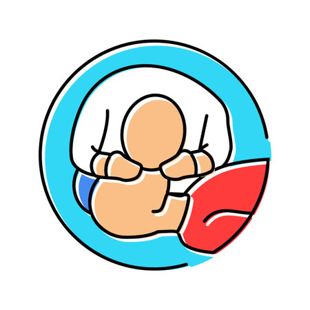 mouth to mouth cpr color icon vector illustrationのイラスト素材