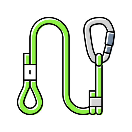anchor system gear rock climbing color icon vector illustrationのイラスト素材