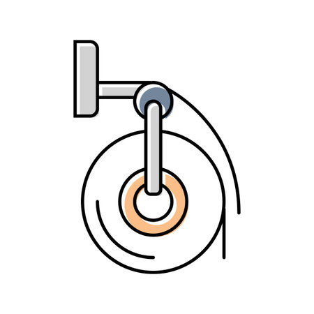 holder toilet paper color icon vector illustrationのイラスト素材