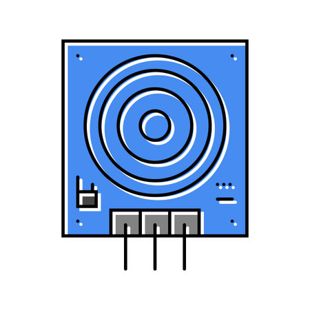 touch sensor module color icon vector illustrationのイラスト素材
