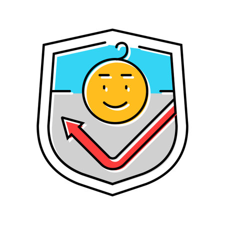 childproof locking system color icon vector illustrationのイラスト素材
