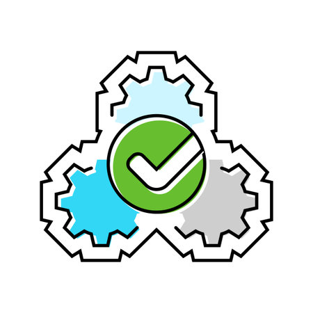 automatic function color icon vector illustrationのイラスト素材
