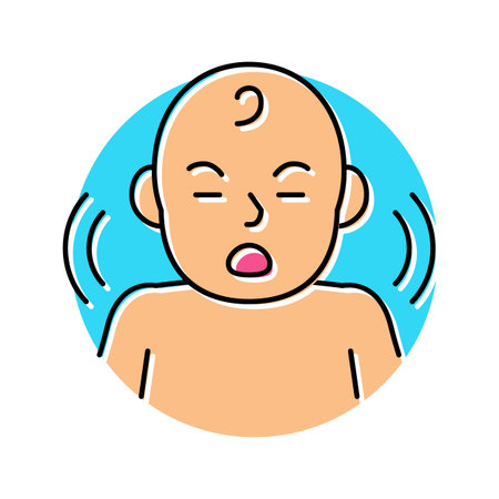 crying infant color icon vector illustrationのイラスト素材