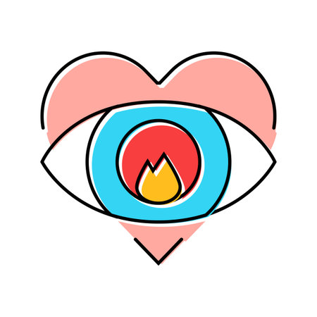 first crush adolescence puberty color icon vector illustrationのイラスト素材