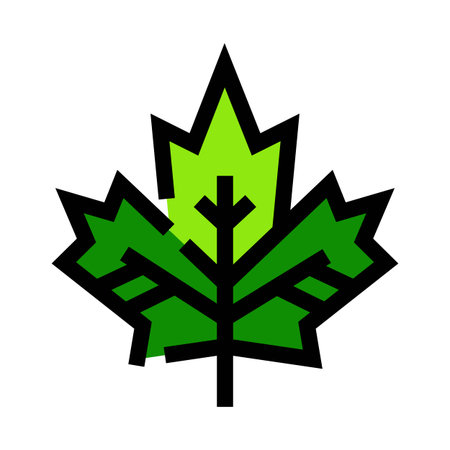 Maple leaf vector icon representing canada national symbol