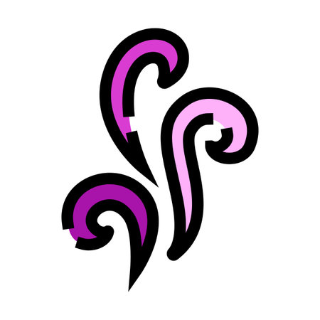 Purple and pink aroma scent swirls iconのイラスト素材