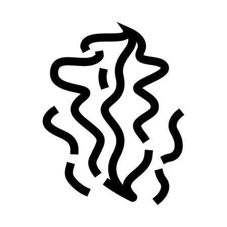 Airflow, heat, or smell icon representing vapor steamのイラスト素材