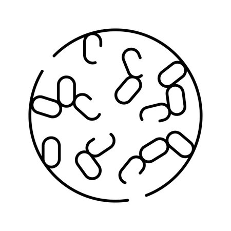 Bacteria in petri dish showing microbiology research conceptのイラスト素材