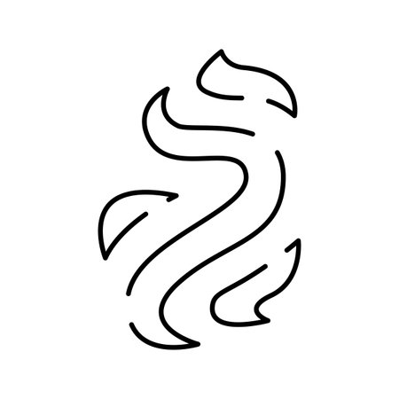 Abstract plant leaf line art drawing patternのイラスト素材