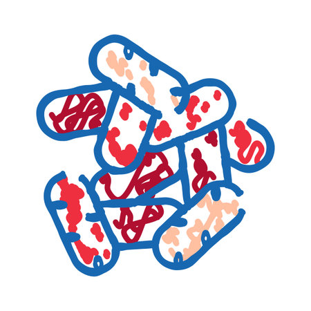 Probiotic bacteria illustrating gut flora microbiome concept