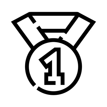 First place winner medal icon representing successのイラスト素材