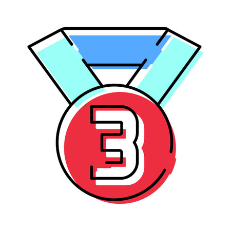 Bronze medal for third place achievement in competition
