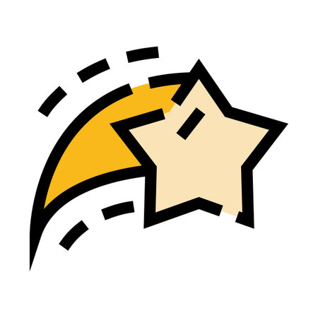 Shooting star concept line icon vector
