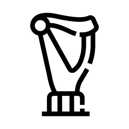 Prosthetic leg icon depicting mobility and rehabilitationのイラスト素材