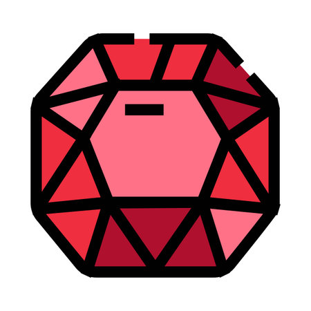 Ruby gemstone icon representing luxury and wealth concepts