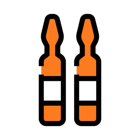 Ampoules with liquid medicine for healthcare and treatmentのイラスト素材