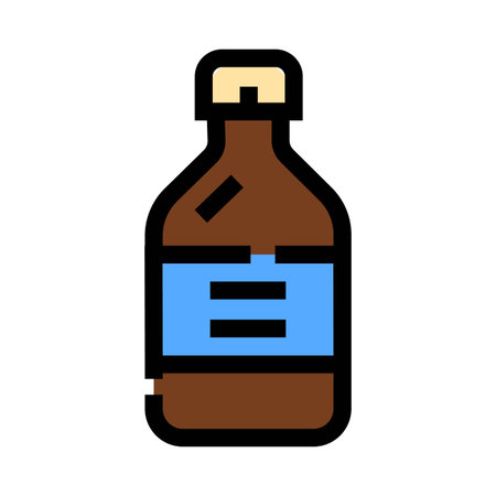 Medicine bottle icon representing healthcare and treatmentのイラスト素材