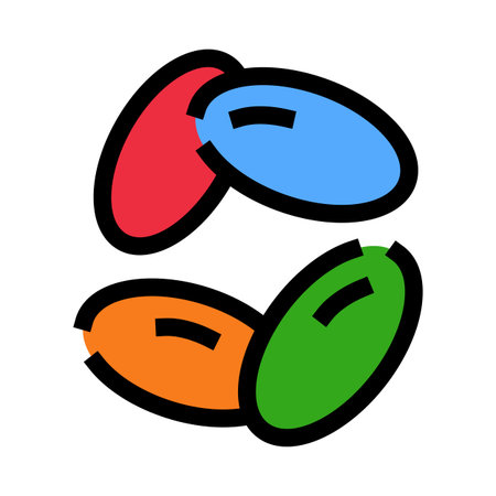 Colorful jelly beans candy icon vector illustrationのイラスト素材